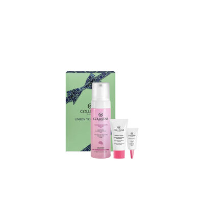 Collistar - Mousse Detergente Lenitiva Viso 180ml - Cofanetto con Crema Idratazione Profonda 25ml e Hydro-Gel Occhi 5m