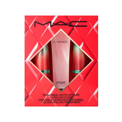 Mac Cosmetics - M·A·Cx To The Future Lip Trio - Set 2 M·A·CXimal Matte Lipsticks + Lipglass Clear