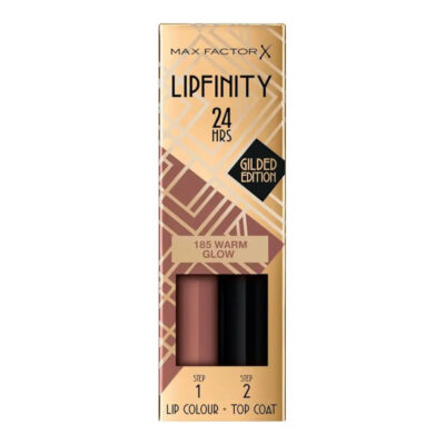 Max Factor - Lipfinity Gilded Edition- Lip Colour 24HRS - Lip Colour + Top Coat - 185 Warm Glow